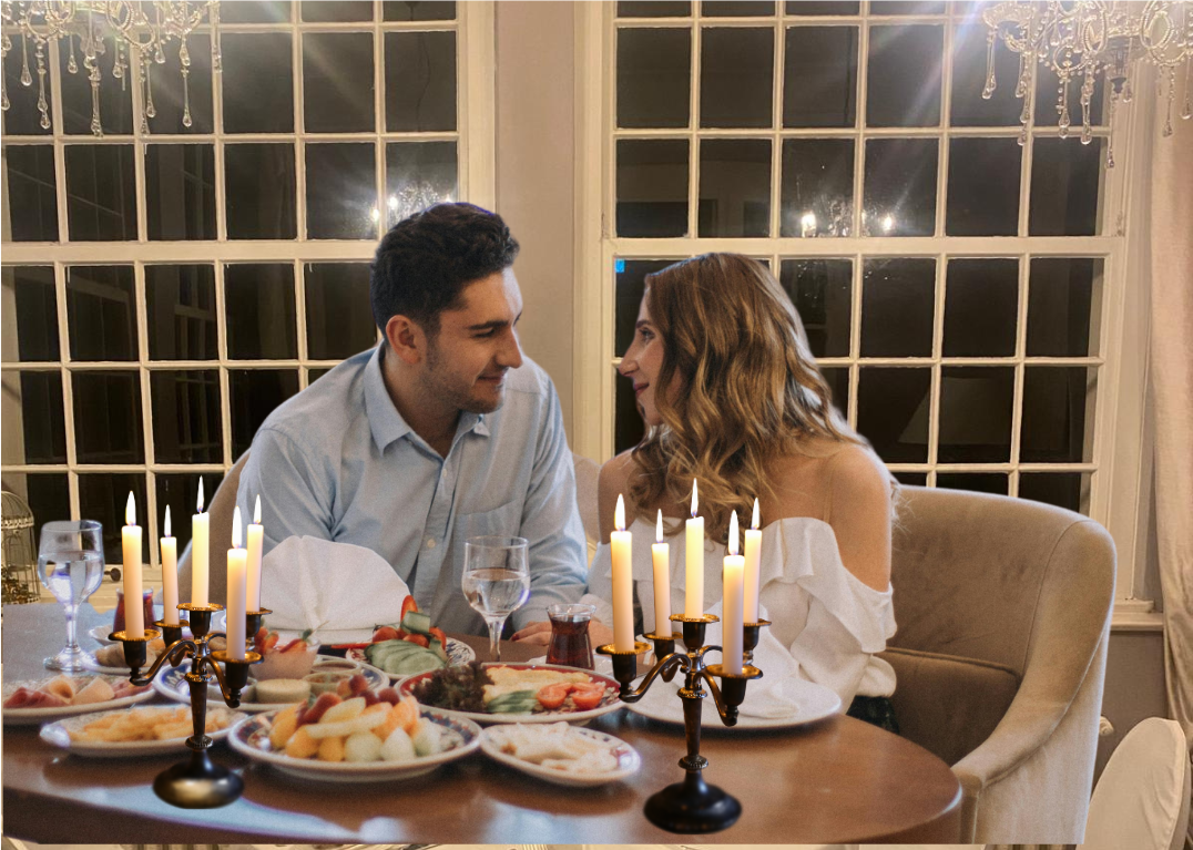 Candle-Light-Dinner im Schloss